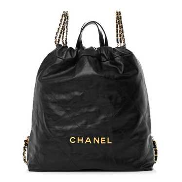 CHANEL Shiny Calfskin Quilted Chanel 22 Backpack … - image 1