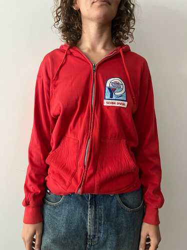 70s Scuba Diver Waffle Lined Hoodie