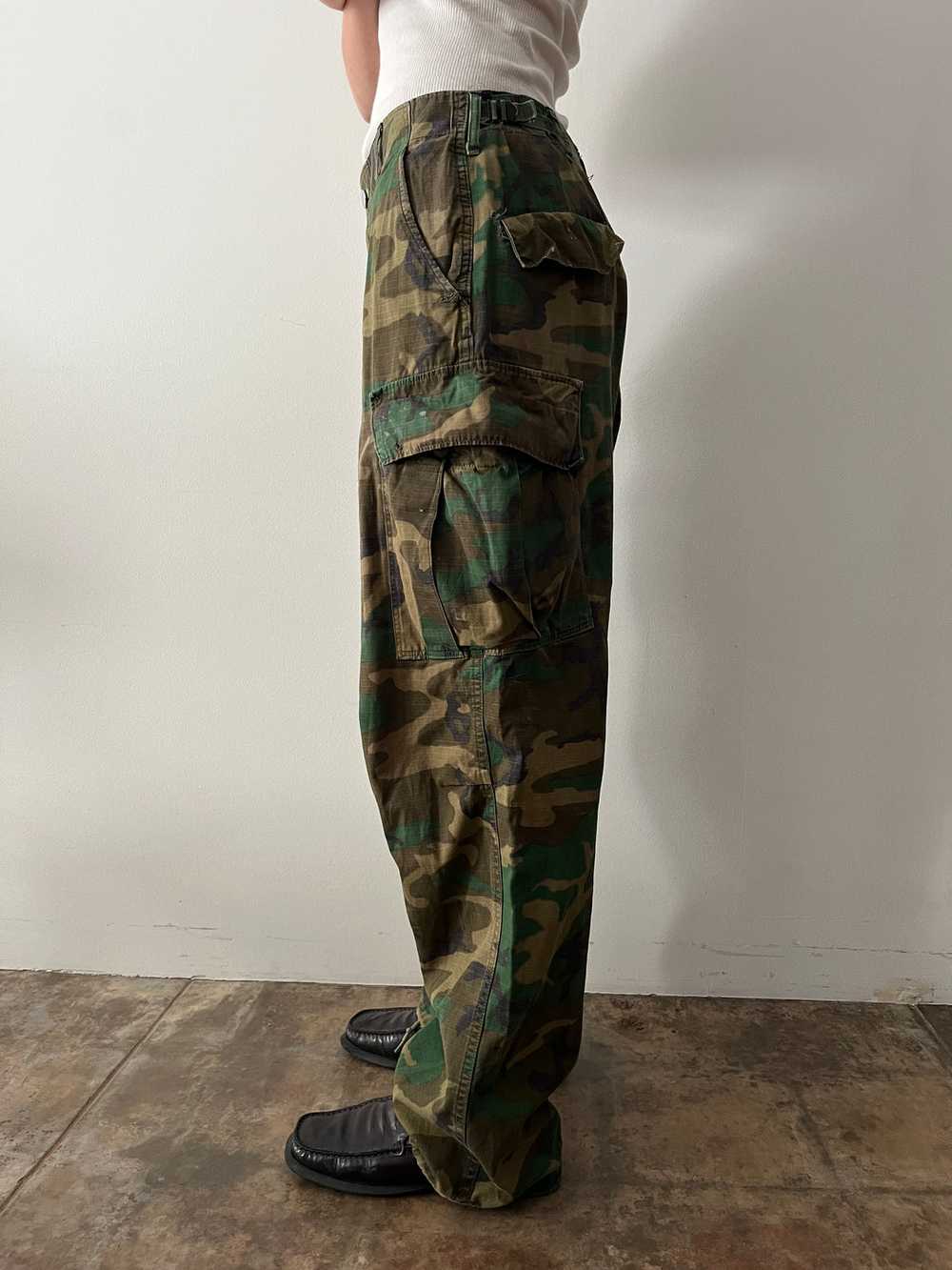 80s Cotton Military Cargo Pants - image 3