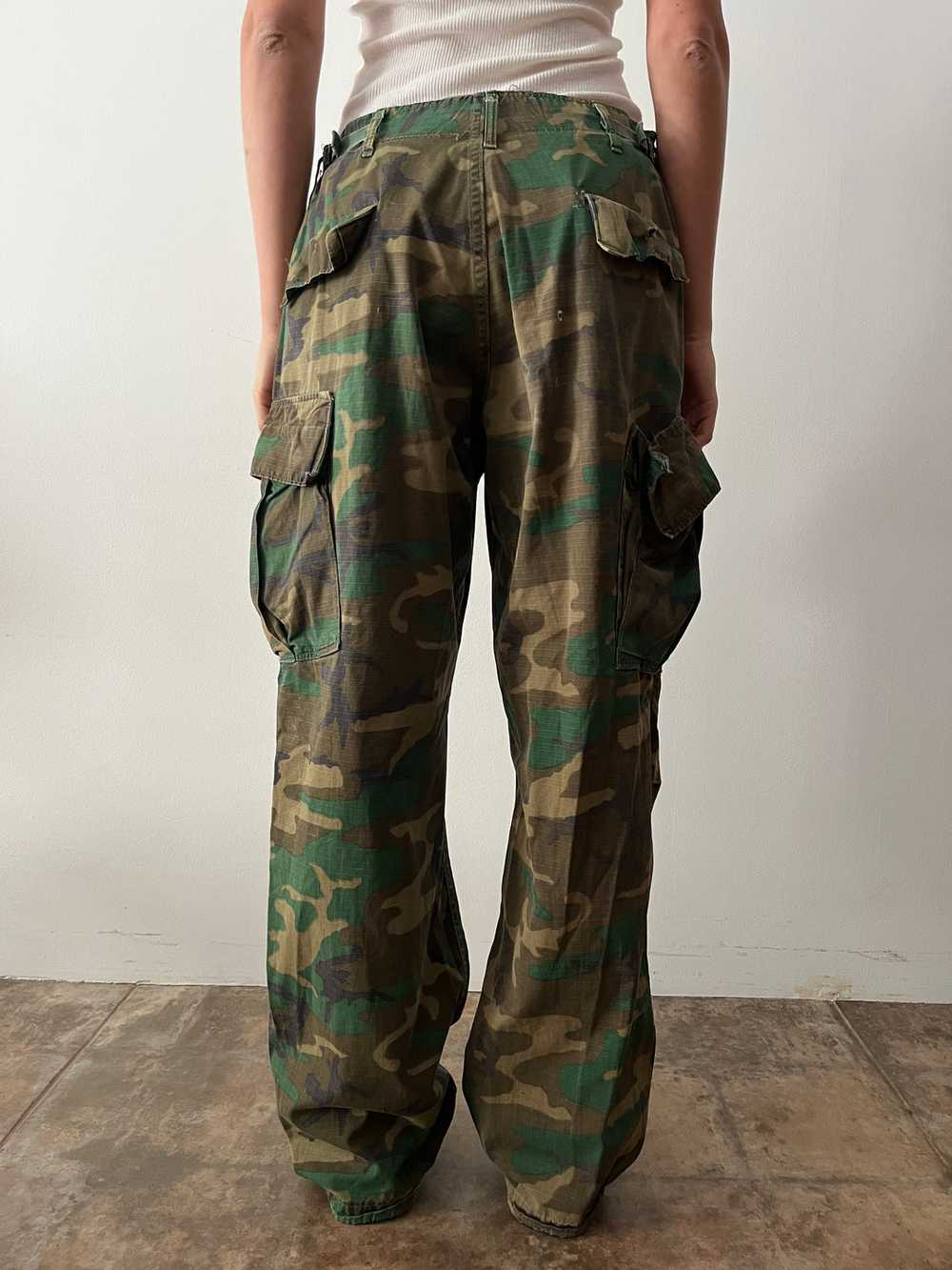 80s Cotton Military Cargo Pants - image 4