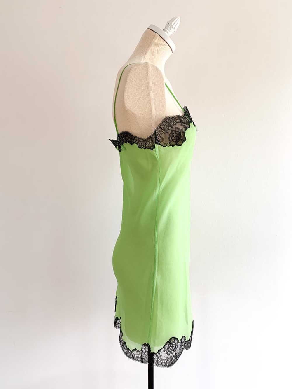 Absinthe & Black Lace Slip Dress - image 4