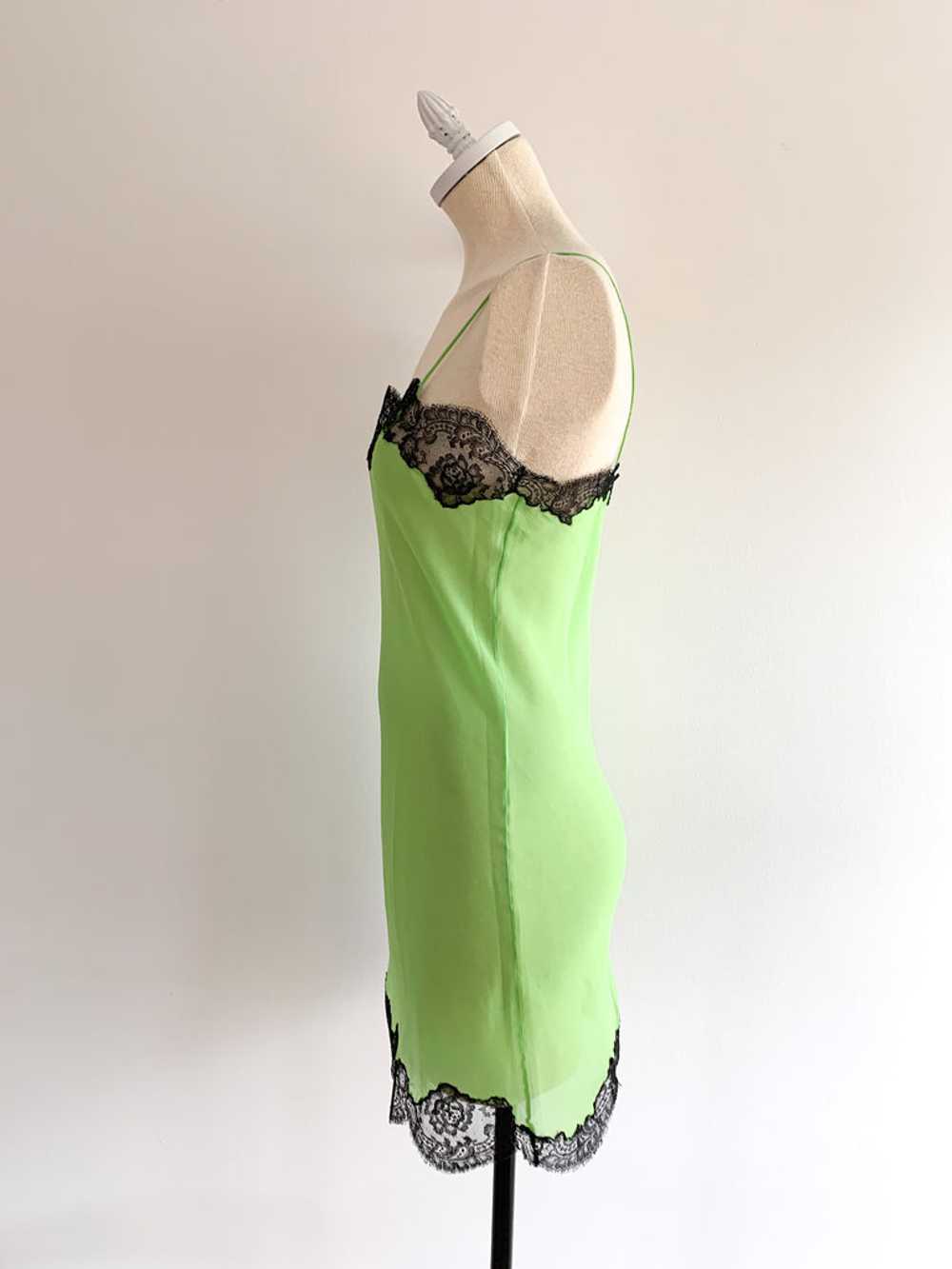 Absinthe & Black Lace Slip Dress - image 5
