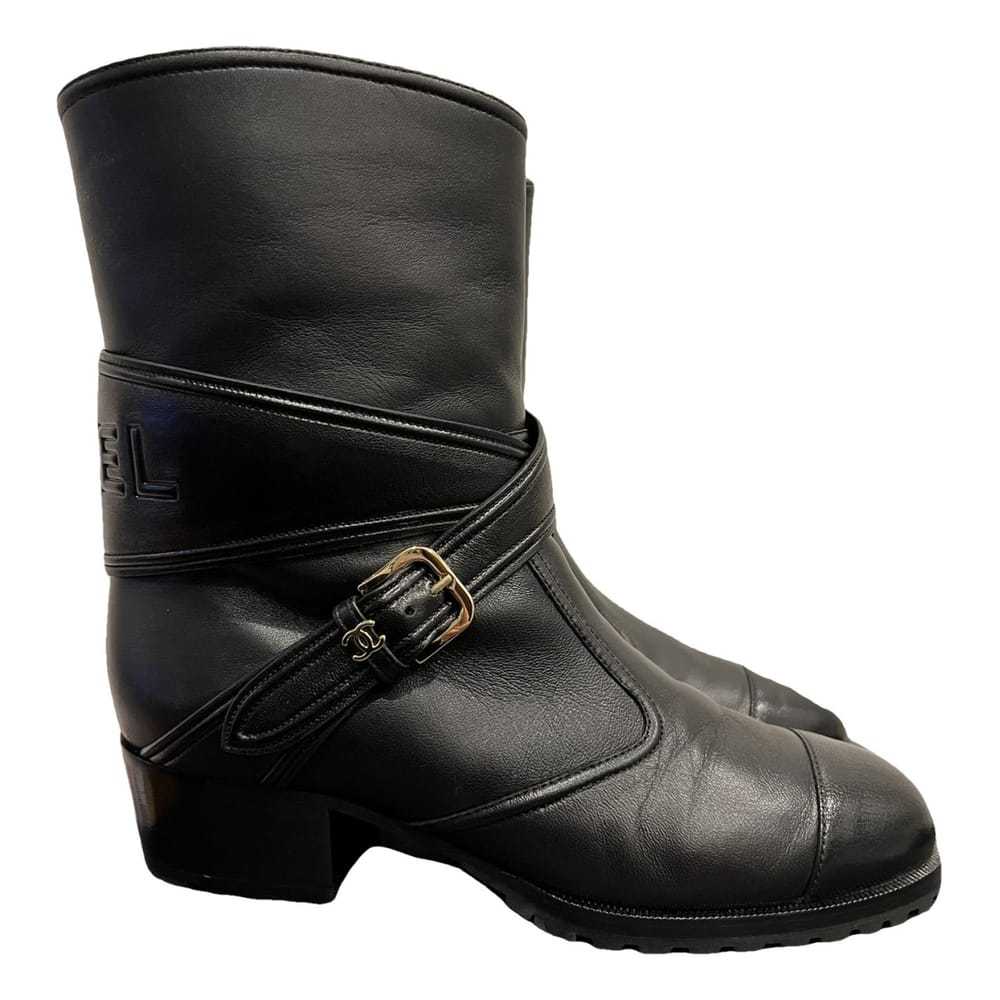 Chanel Leather biker boots - image 1