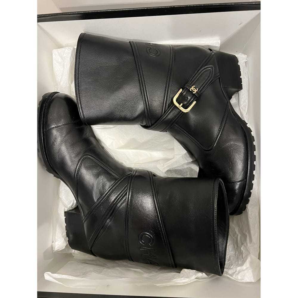 Chanel Leather biker boots - image 4