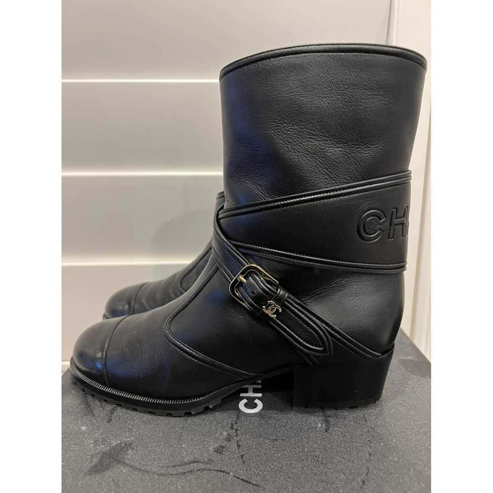 Chanel Leather biker boots - image 6