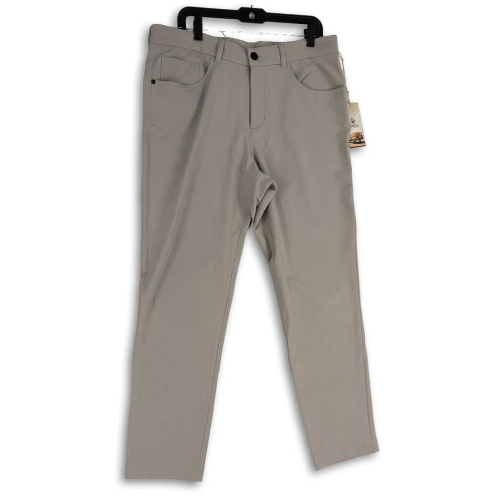 Panama Jack NWT Mens Gray Flat Front 4 Way Stitch… - image 1