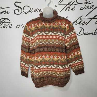 Vintage Jacquard Knit Jumper, Grandma Sweater from