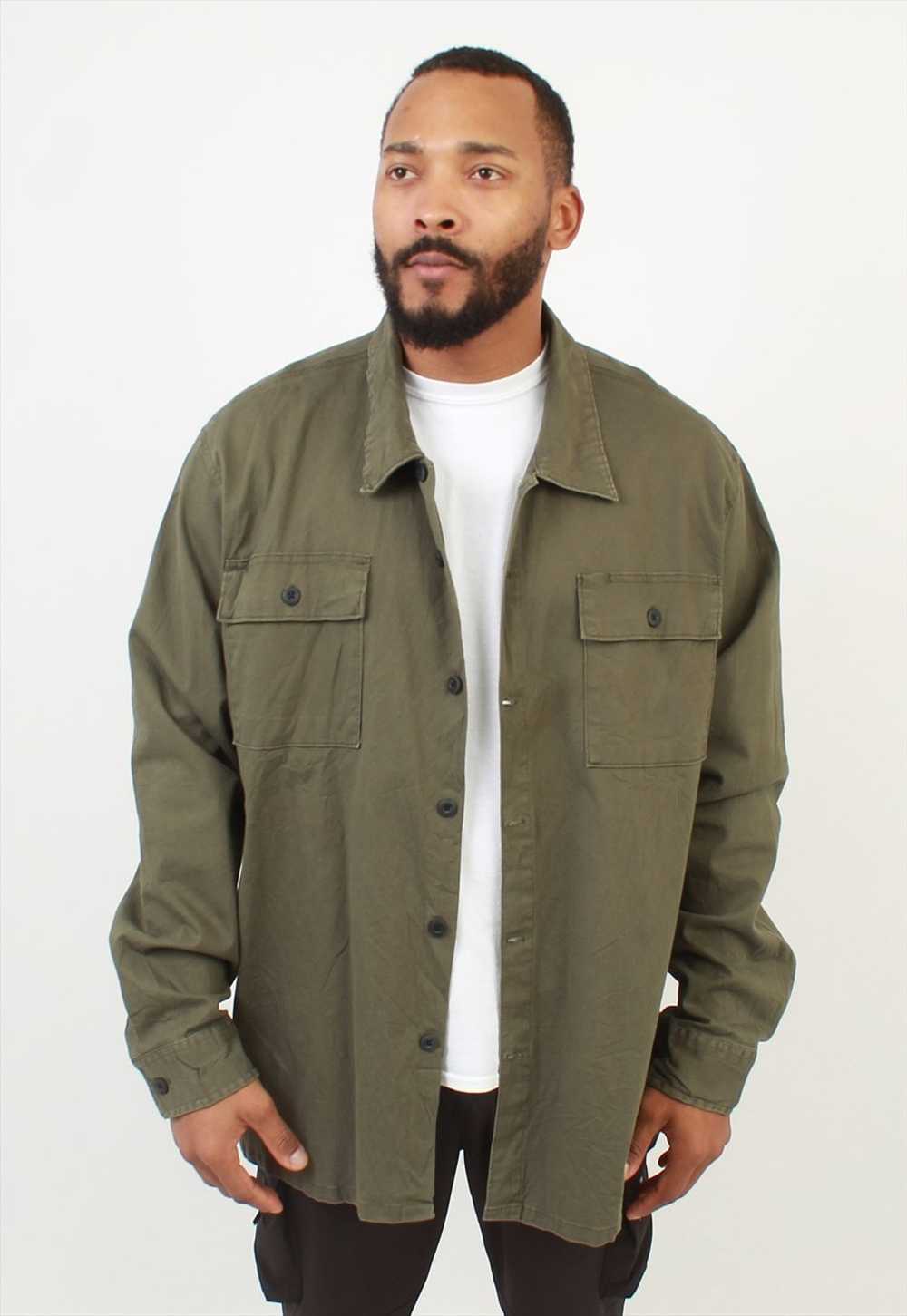 Vintage Wrangler Military Green Shirt - image 1