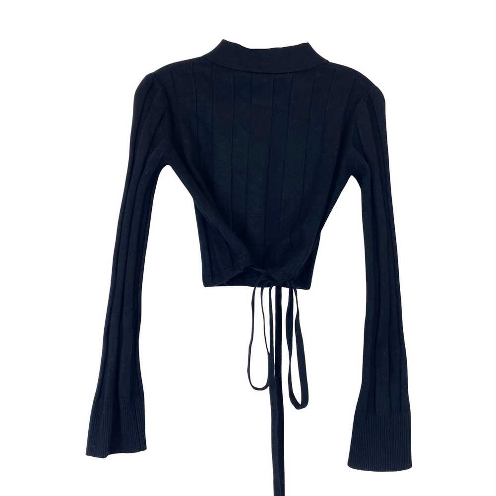 Something Navy Cropped Waist Tie Sweater - image 4
