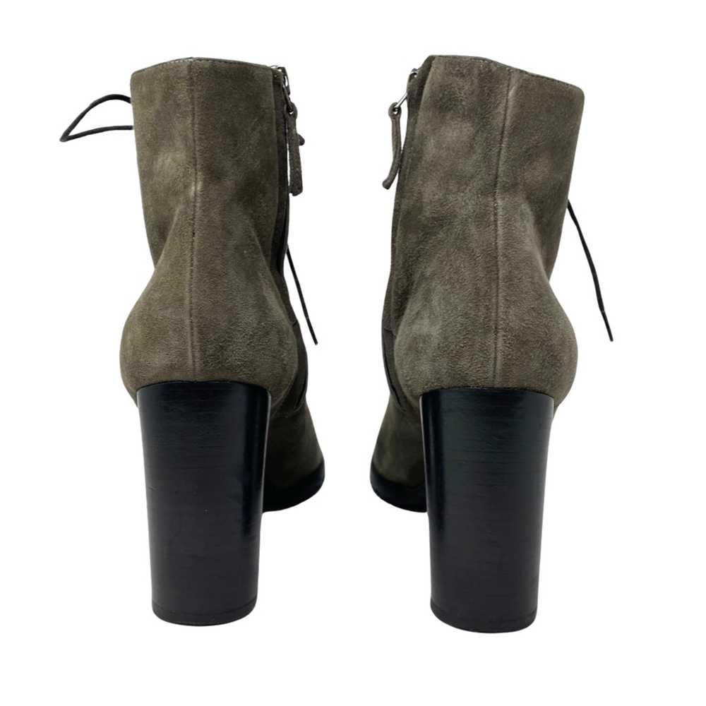 Barneys New York High Heeled Suede Lace Up Bootie - image 4