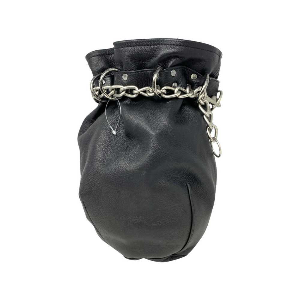 Chain and Leather Pouch Bag - image 2