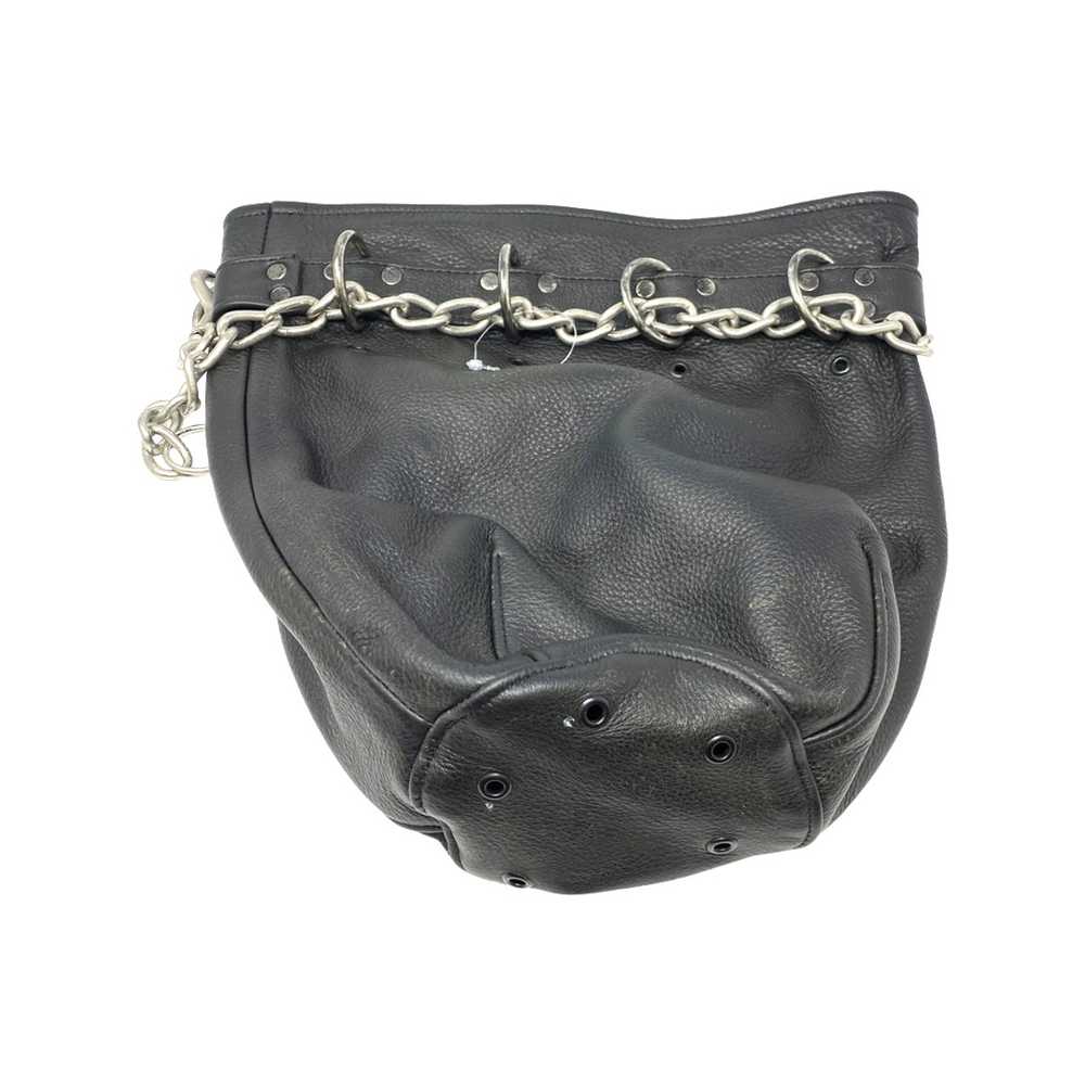 Chain and Leather Pouch Bag - image 3