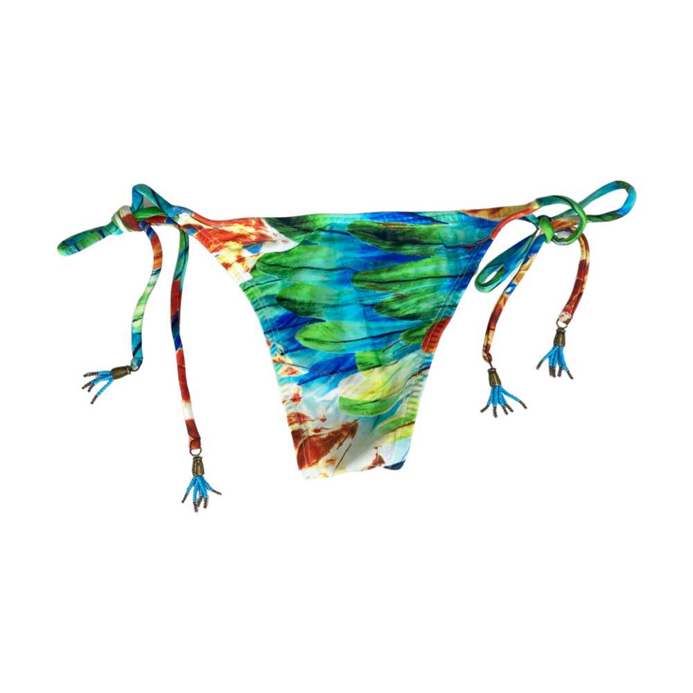 Lenny Niemeyer Beaded Tassel Feather Print Bikini… - image 2