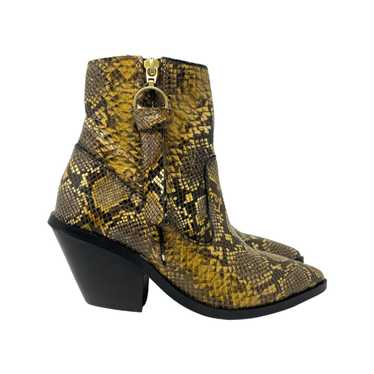 & Other Stories Snakeskin Embossed Ankle Boots - image 1
