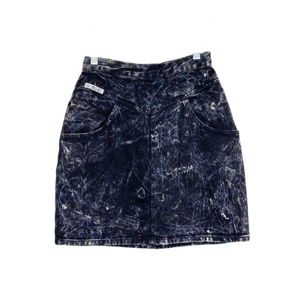 Vintage Le Touche Acid Wash Denim Skirt - image 1