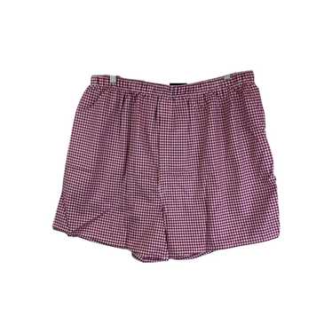 New & Lingwood Red and White Gingham Cotton Boxers