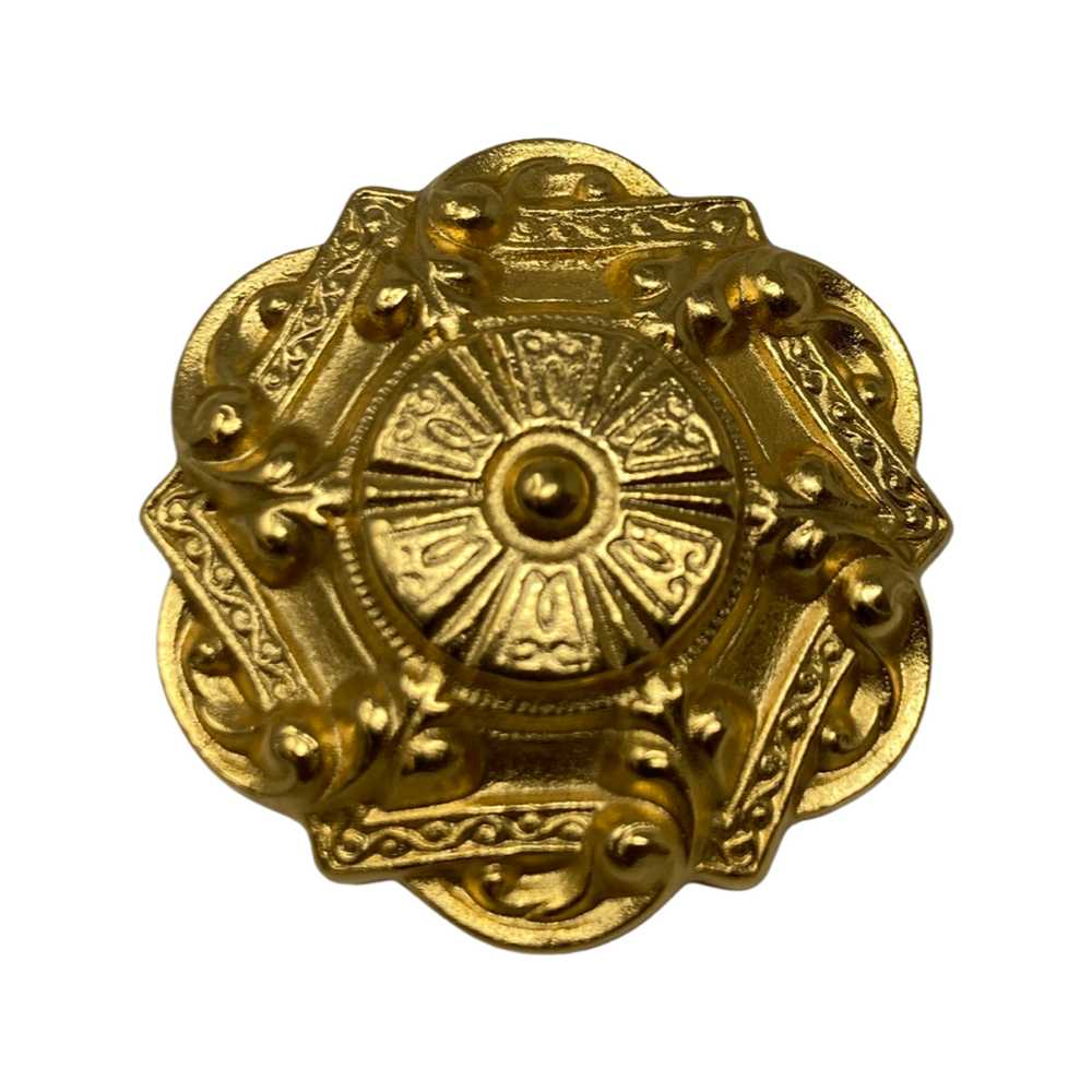Ben Amun Gold Heraldic Relief Clip On Earrings - image 3