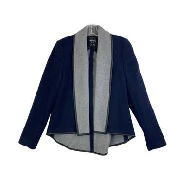Shui Chen Navy And Gray Double Face Wool Blazer