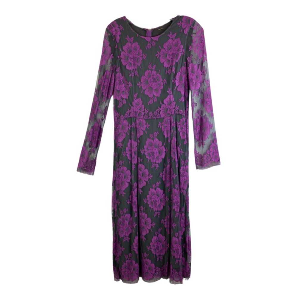 Adam Lippes Purple and Gray Lace Dress - image 1