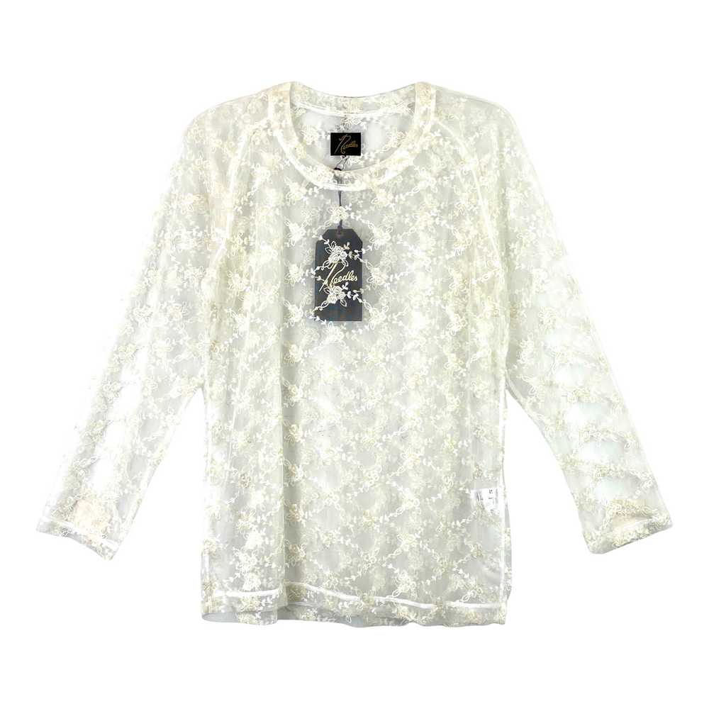Needles Rose Embroidered Tulle Shirt - image 1