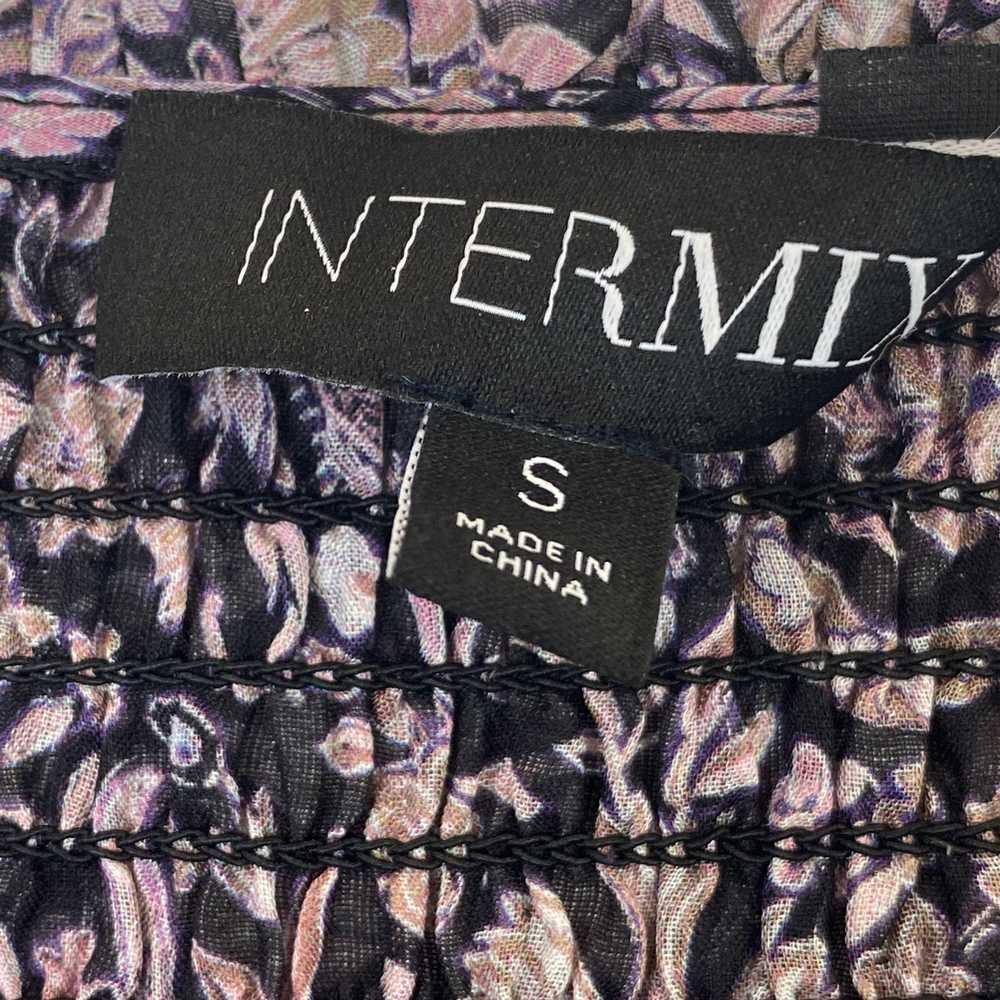Intermix Smocked Floral Silk Blouse - image 3