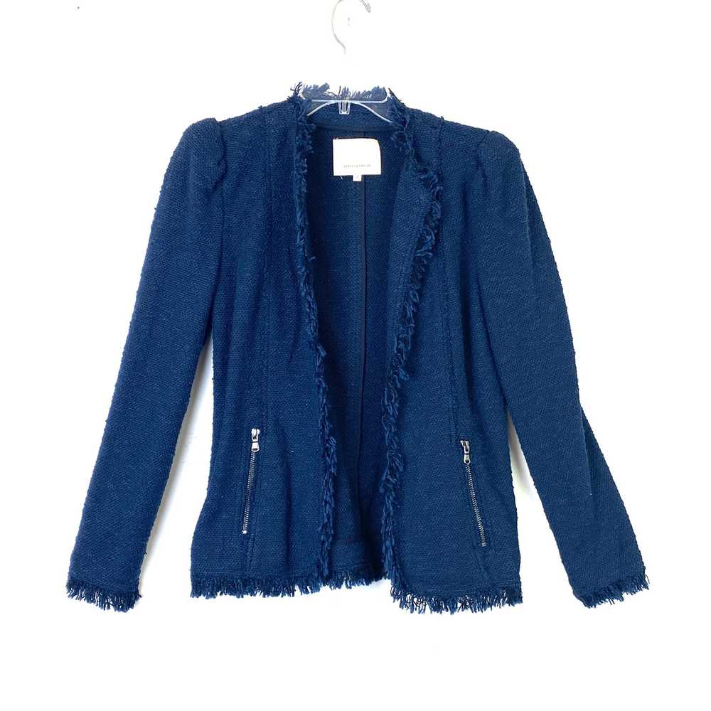 Rebecca Taylor Frayed Knit Tweed Look Jacket - image 1