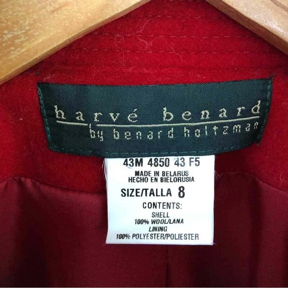 Vintage Harve Benard Red Peacoat 100% Wool Coat B… - image 5