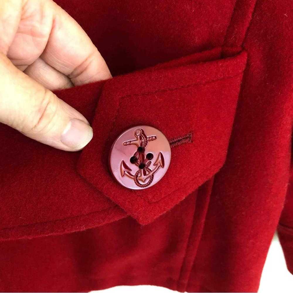 Vintage Harve Benard Red Peacoat 100% Wool Coat B… - image 7
