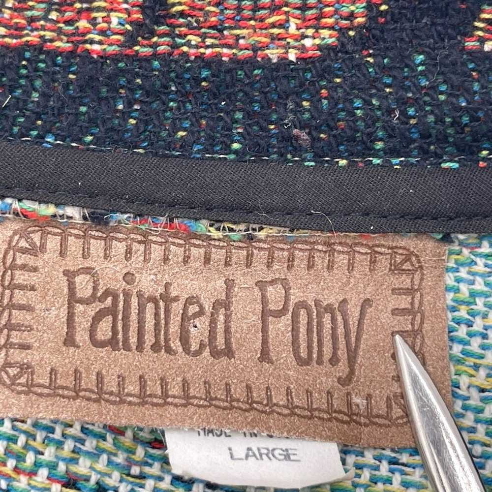 Vtg Painted Pony Animal Print Tapestry Full Zip C… - image 8