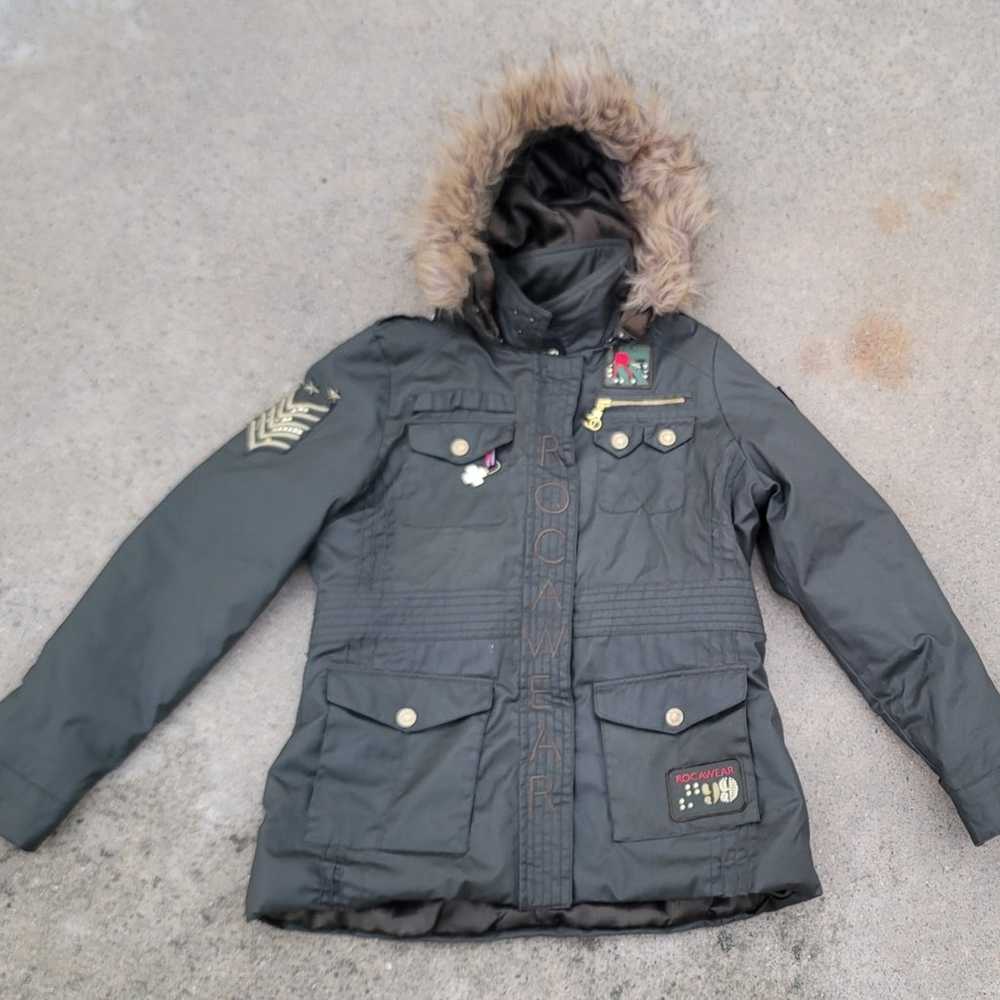 Vtg Rocawear Military Hooded Parka Jacket Women's - image 1