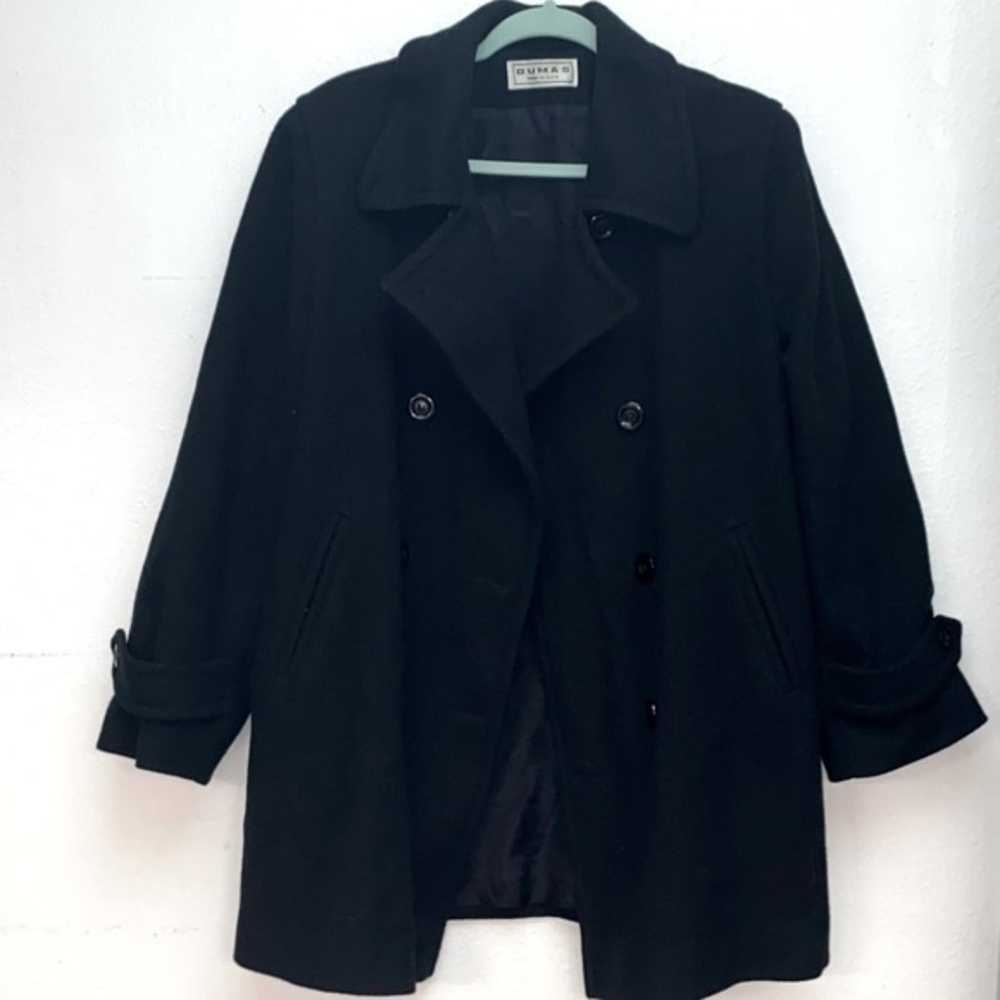 Vintage dumas black trench coat - image 1