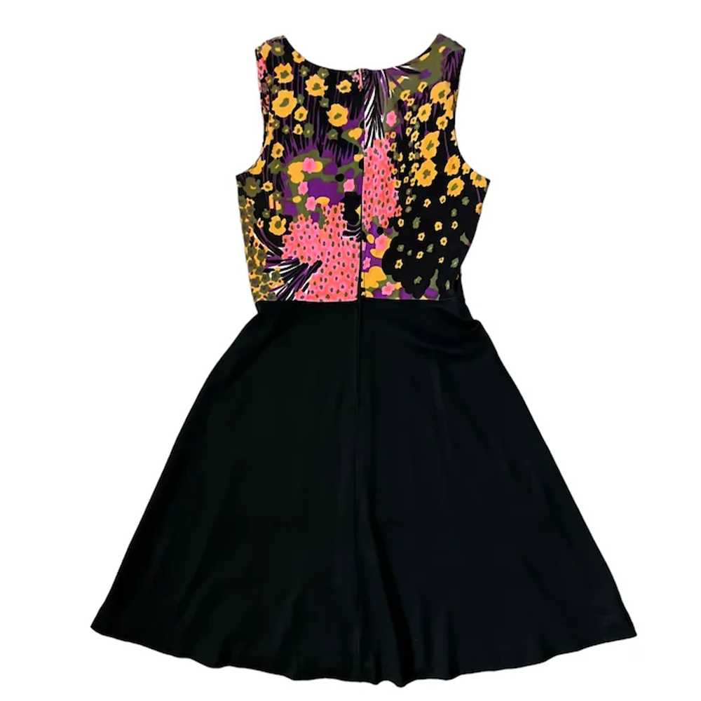 Midcentury Floral Butterfly Fit-&-Flare Psychedel… - image 3