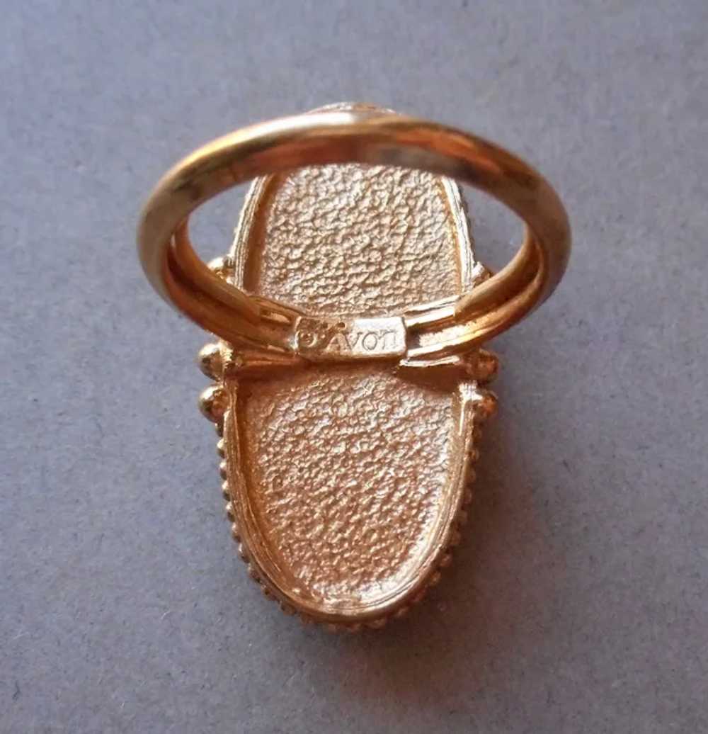 Avon 1978 Shimmering Sands Ring Vintage 6 7 Faux … - image 4