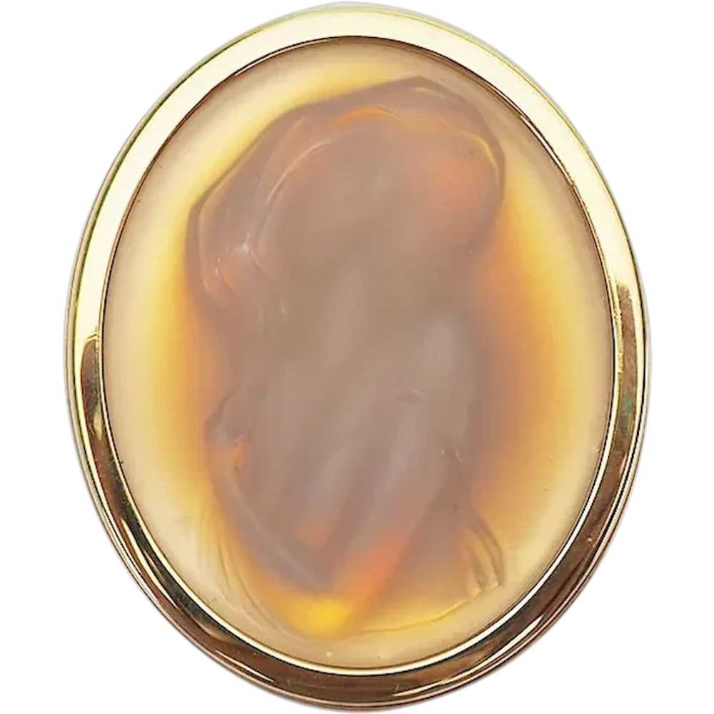 Lalique France large pink opalescent poured glass… - image 1