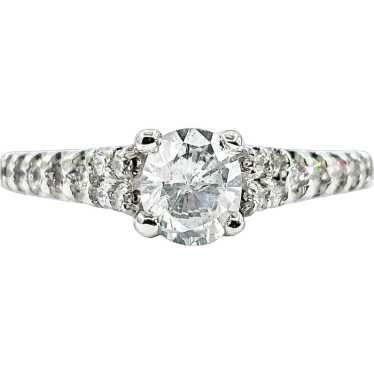.70ct Oval Diamond Centerpiece & Diamond Ring In W