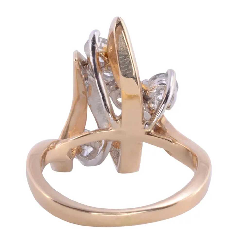 Diamond Yellow Gold Fashion Ring - Size 4.5 - image 3