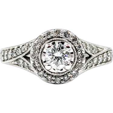 .55ctw Diamond Ring In White Gold