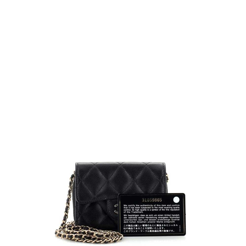 CHANEL Classic Zip Around Card Holder on Chain Qu… - image 2