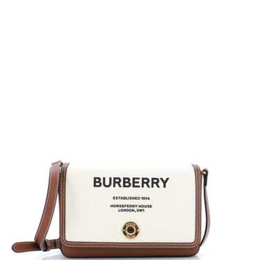 Burberry Flap Crossbody Bag Horseferry Print Canv… - image 1