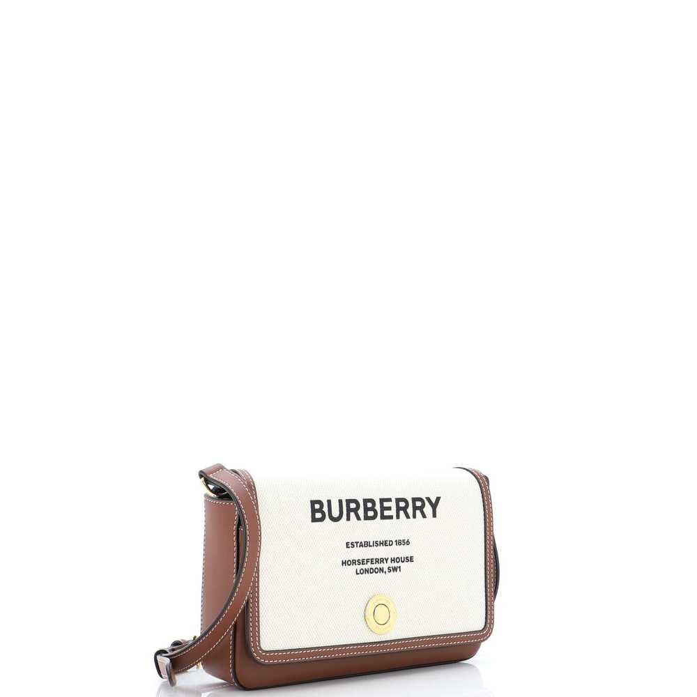 Burberry Flap Crossbody Bag Horseferry Print Canv… - image 2