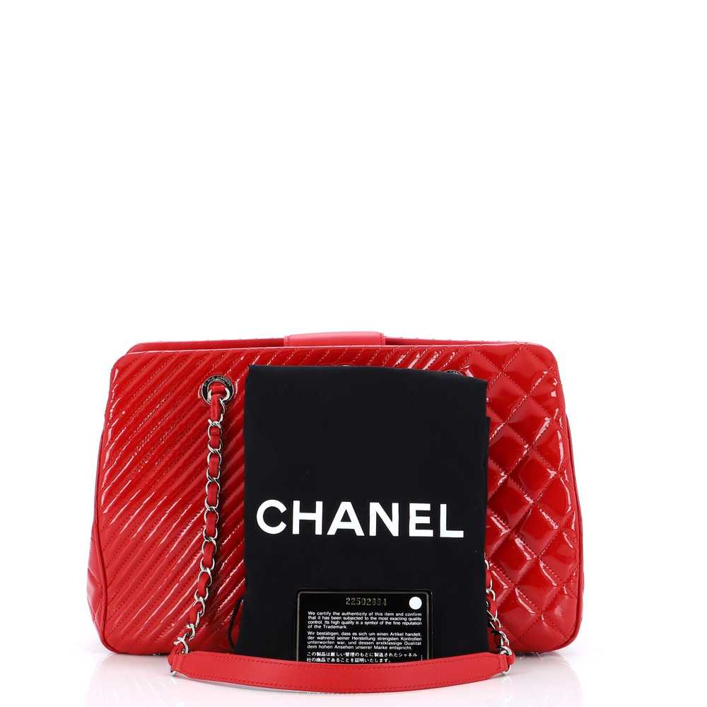 CHANEL Coco Boy Tote Quilted Patent Large - image 2