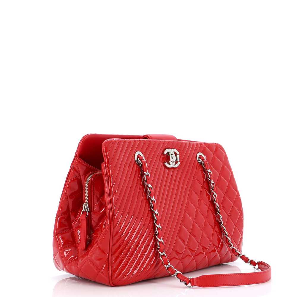 CHANEL Coco Boy Tote Quilted Patent Large - image 3