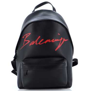 Balenciaga Everyday Script Logo Backpack Leather