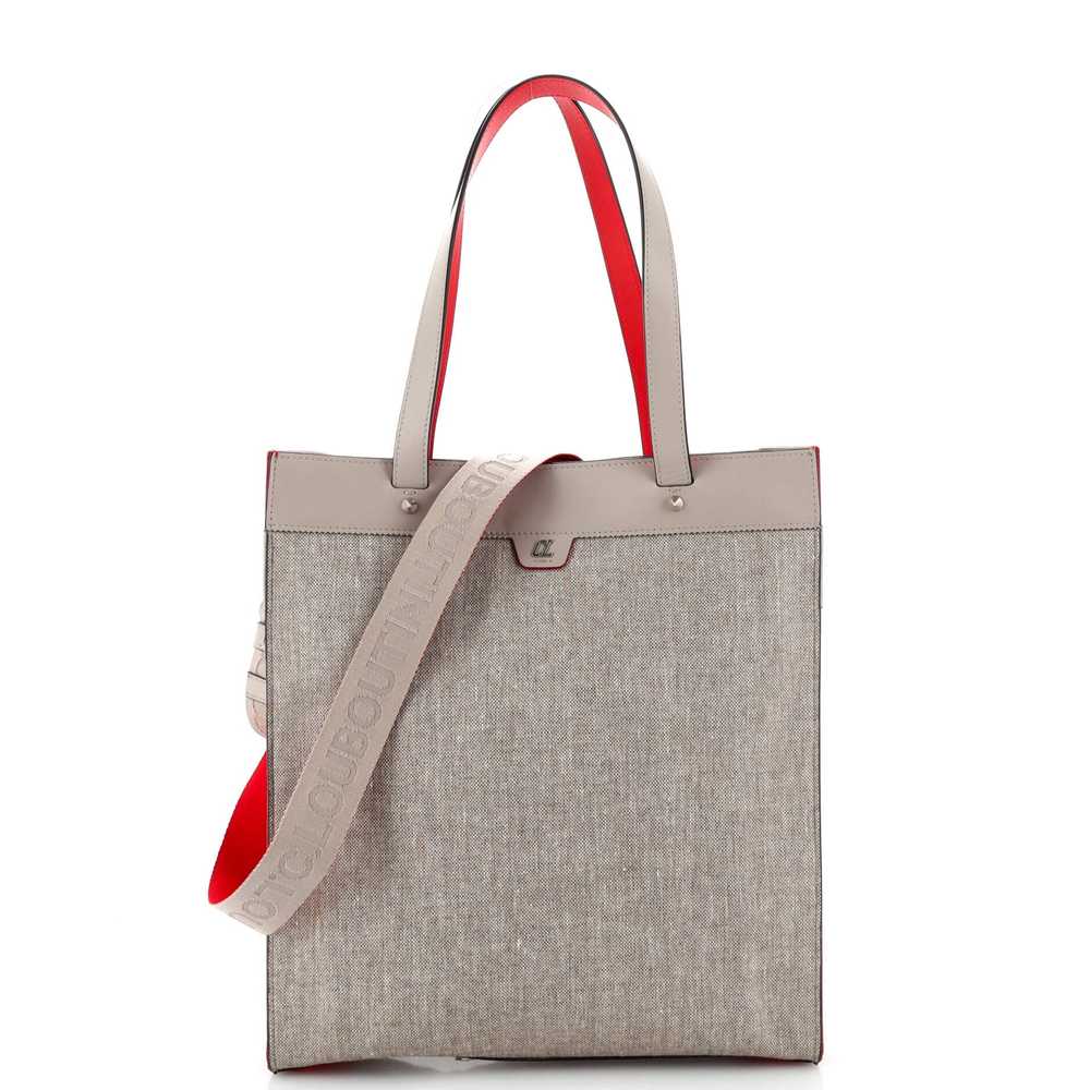 Christian Louboutin Open Tote Canvas and Embossed… - image 1
