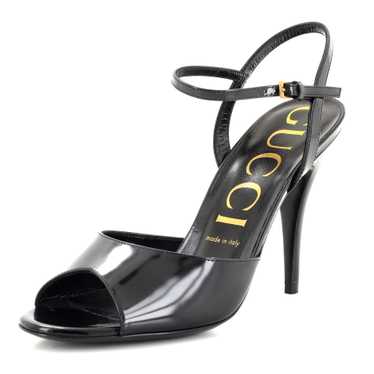 GUCCI Women's Regent Ankle Strap Sandals Patent