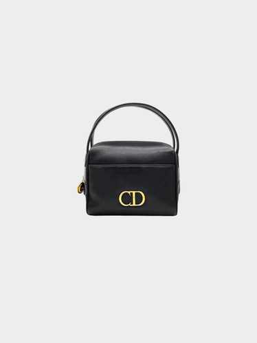 Christian Dior 1990s Black Leather CD Handbag