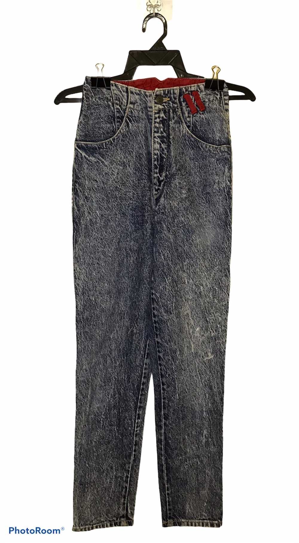 Japanese Brand × Vintage Acid Wash Women Denim Je… - image 1