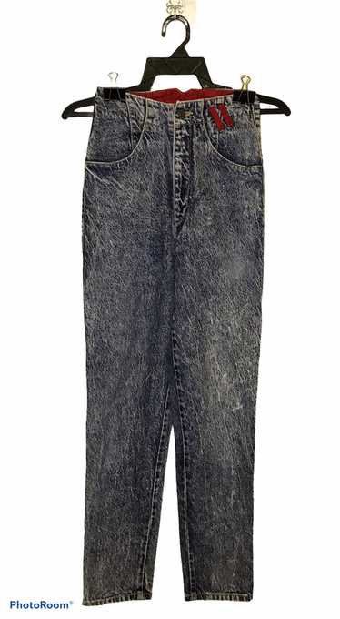 Japanese Brand × Vintage Acid Wash Women Denim Je… - image 1