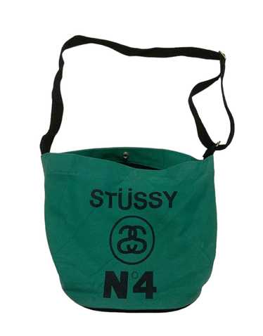 Bag × Streetwear × Stussy Stussy N4 green bucket … - image 1