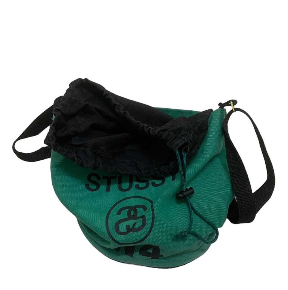 Bag × Streetwear × Stussy Stussy N4 green bucket … - image 3